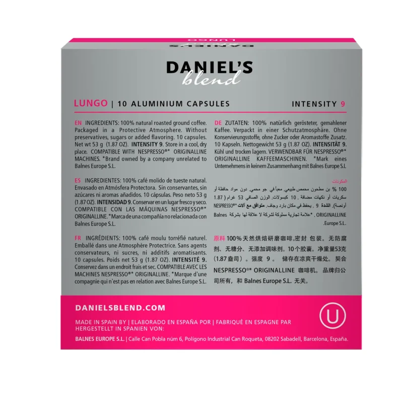 packs daniels DORSO ALUMINIO Lungo